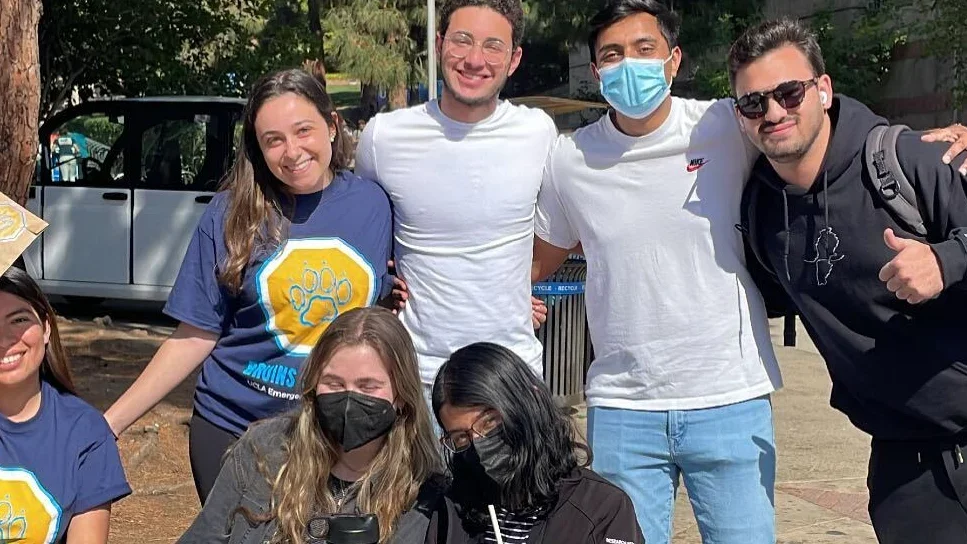 A group of students at the UCLA's Emergency Medicine Research Associates Campus