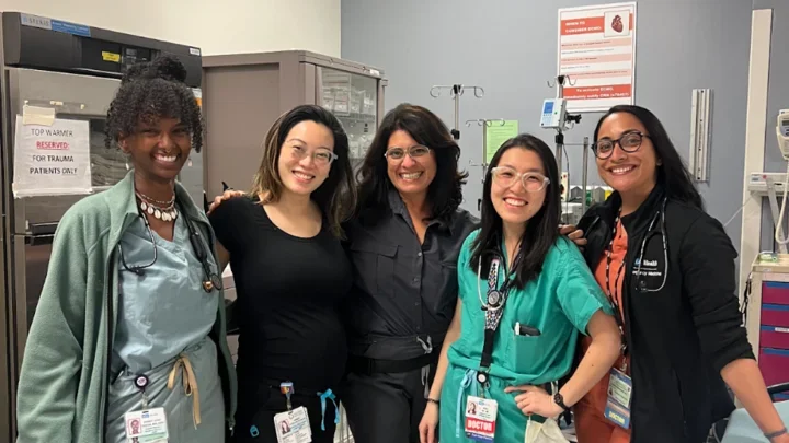 Emergency Medicine doctors group inside Emergency Medicine Room. 