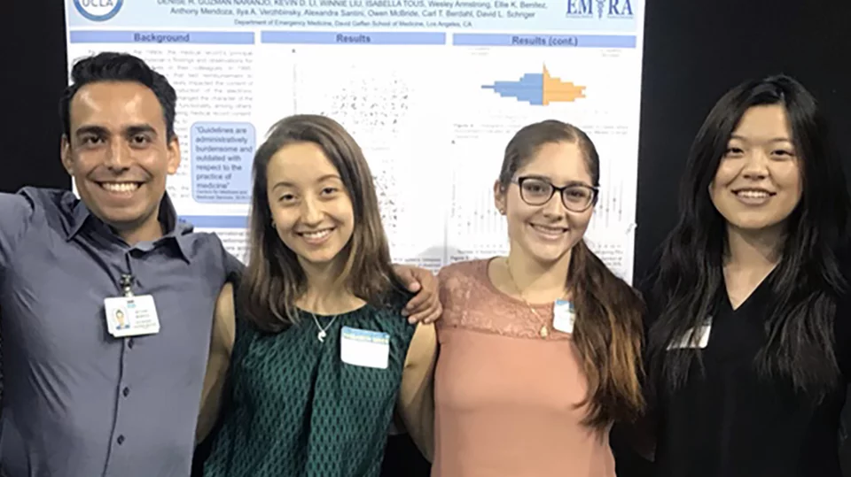 Group of four at EMRA poster day 2018