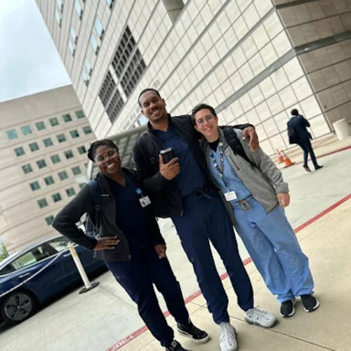 Drs. Witherspoon (2027), Wilson (2027), and Berry (2027) get ready for another day of excitement in the ED!