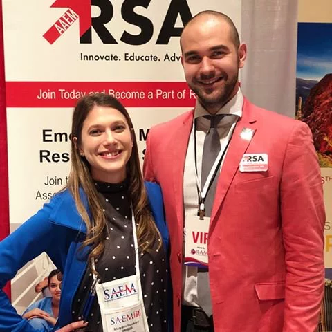 Two medical professionals at RSA conference